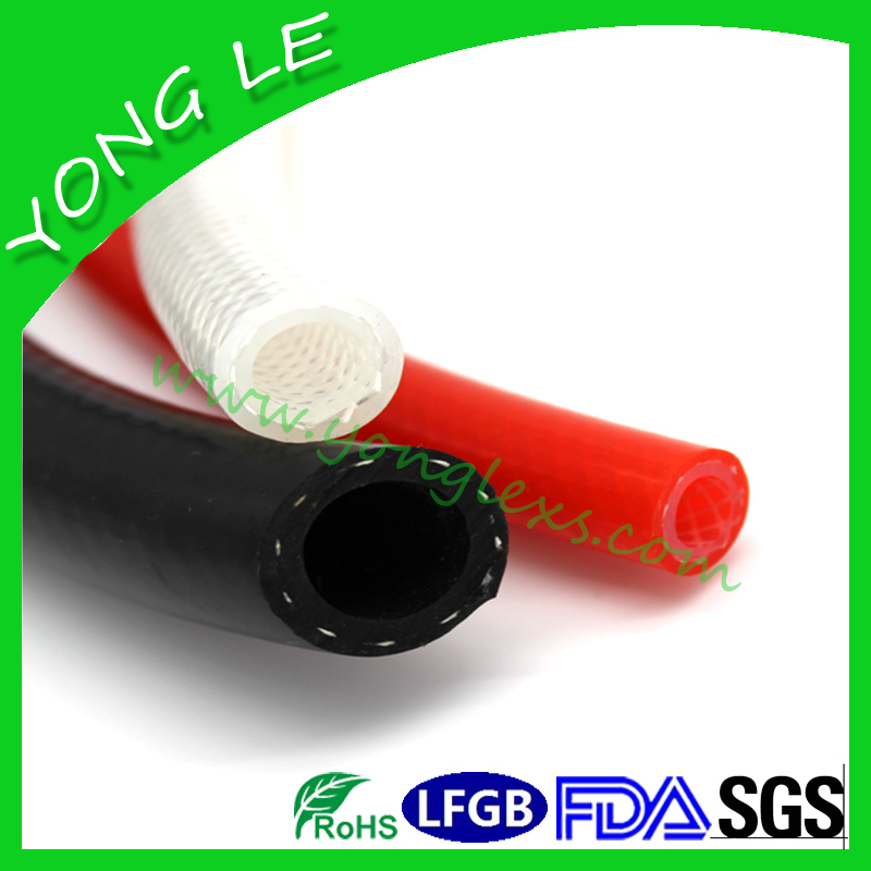 Customized reinforced woven silicone tubing