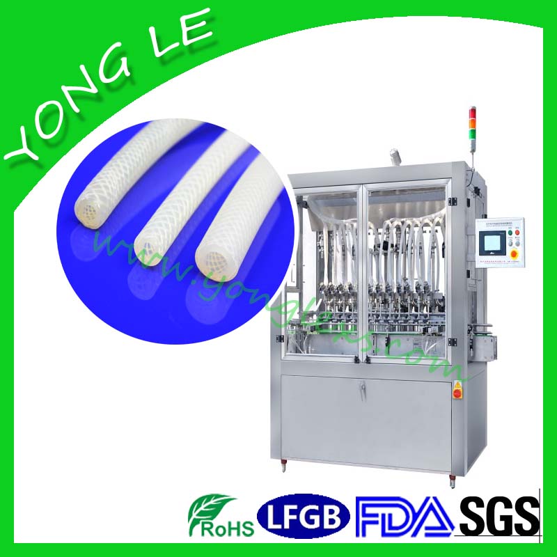 Silicone hose for piston filling machine