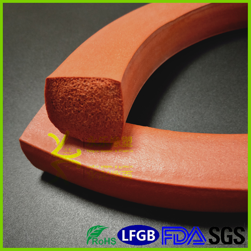 High temperature resistant square foam silicone strip