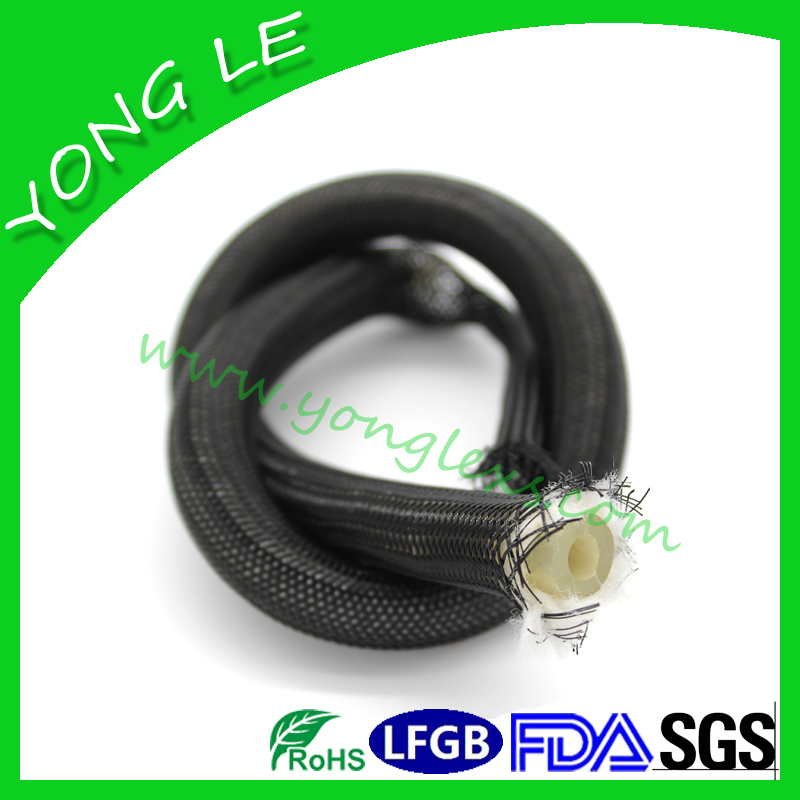 Outer woven silicone reinforced tube