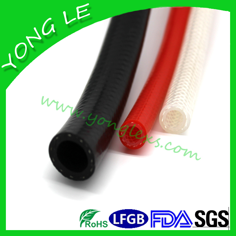 Pharmaceutical pressure resistant woven silicone tubing