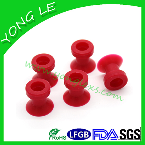 Colored silicone suction cups