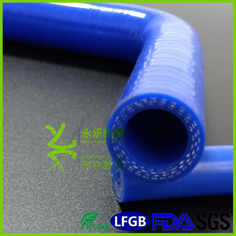 Triple layer woven silicone hose