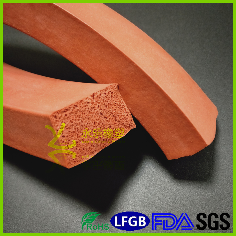 Irregular silicone foam sealing strip