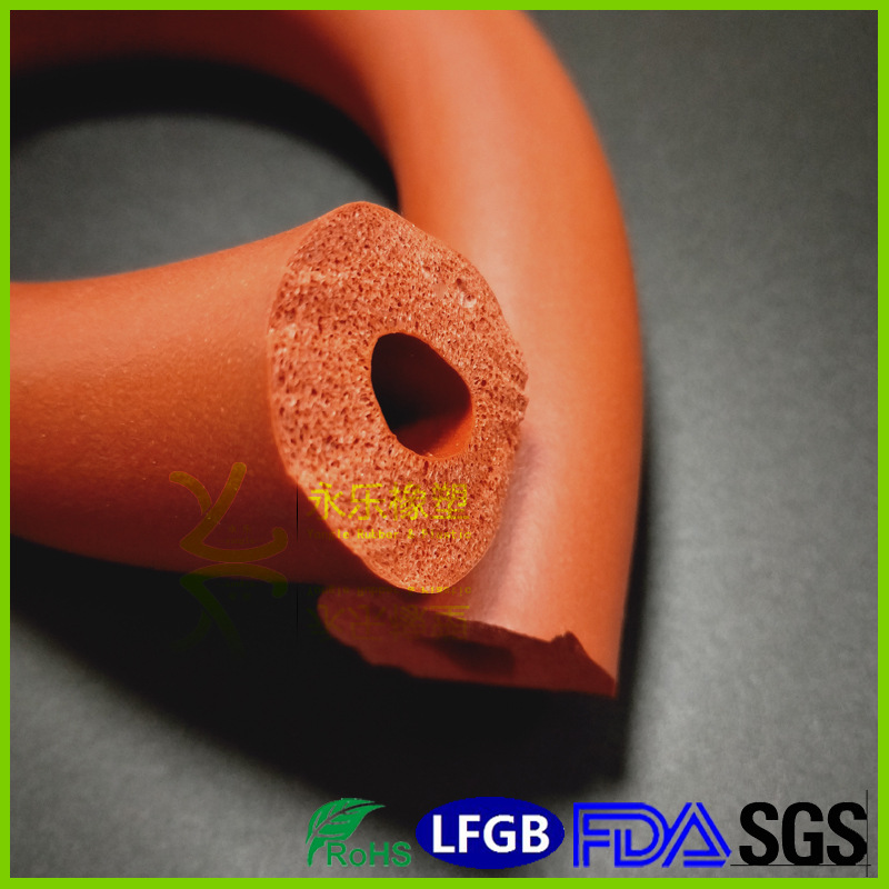 High temperature resistant silicone foam pipe