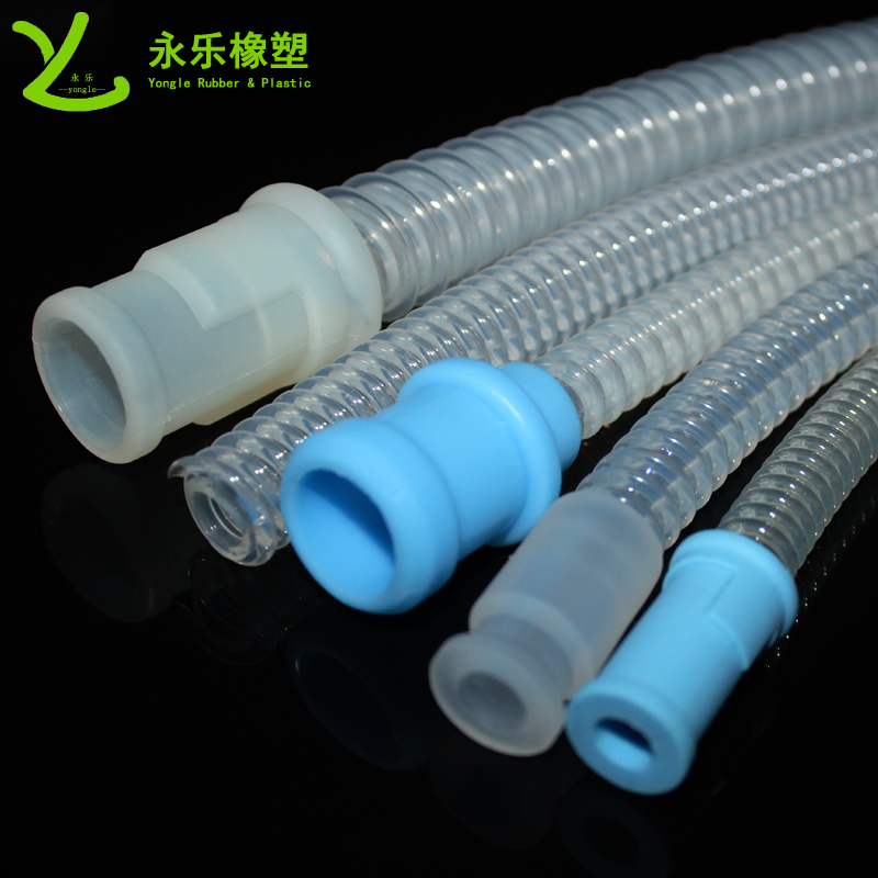 High transparency corrugated silicone hose