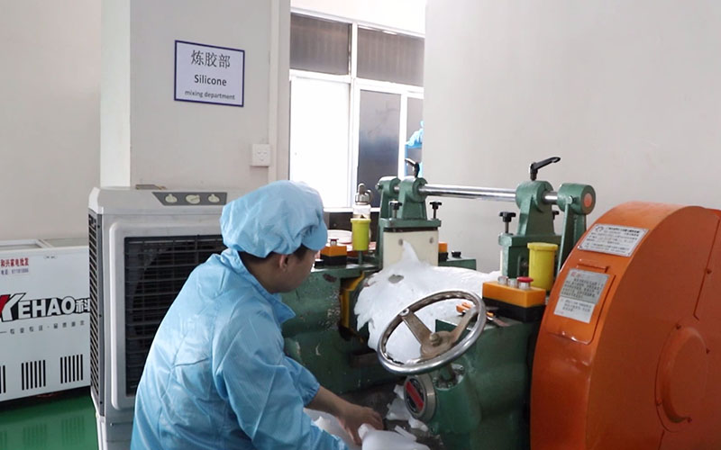 Rubber refining production workshop