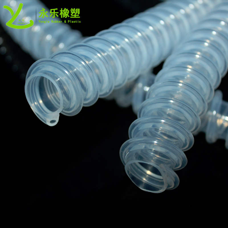 Liquid nitrogen conveying corrugated silicone hose
