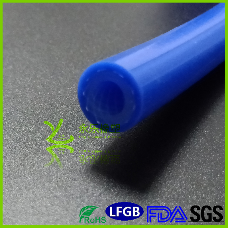 Blue food grade woven silicone hose
