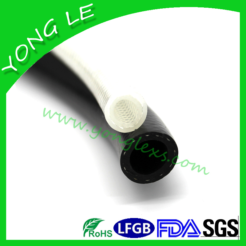 Silicone composite braided tube