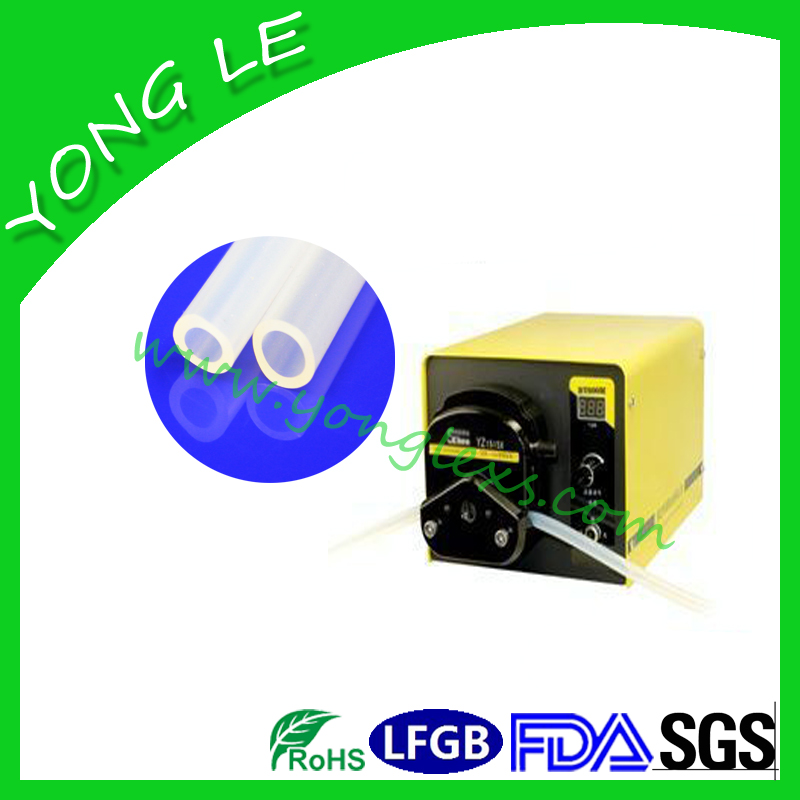 Acid resistant peristaltic pump silicone tubing