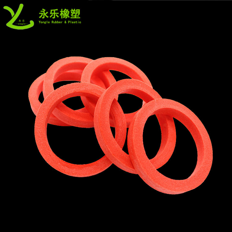 Molded foam silicone rubber ring