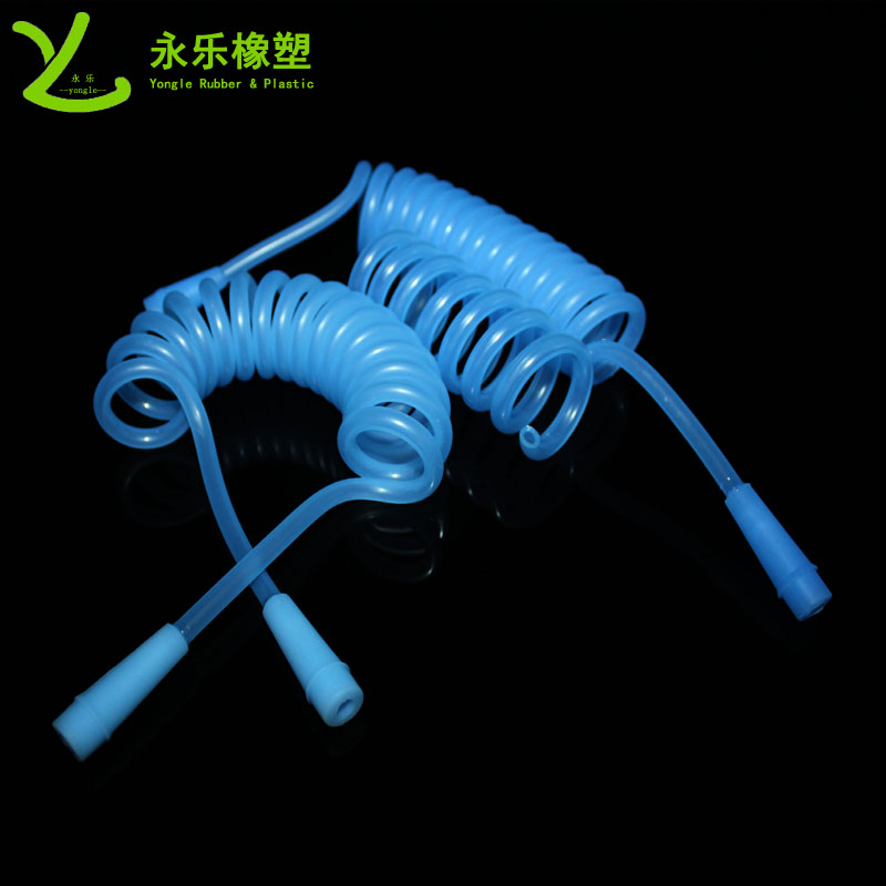 Spring stretched silicone hose