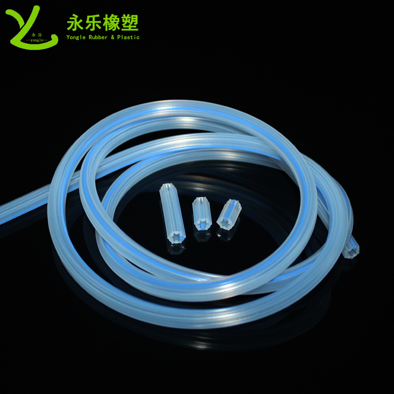 Two color developing silicone tube