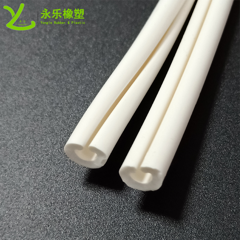 White irregular silicone strip