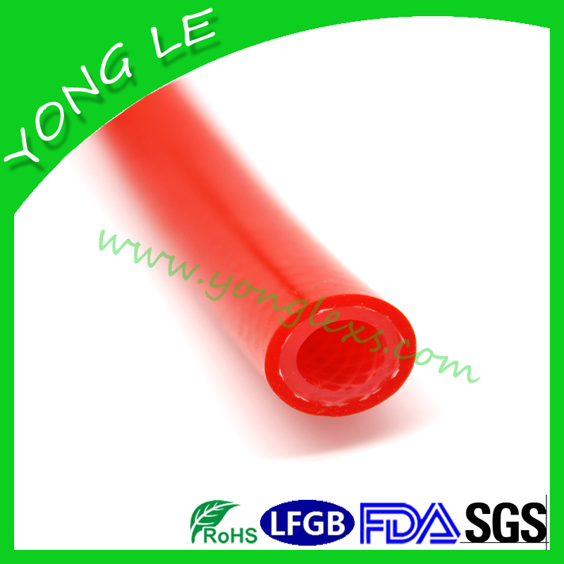 Red double-layer woven silicone hose