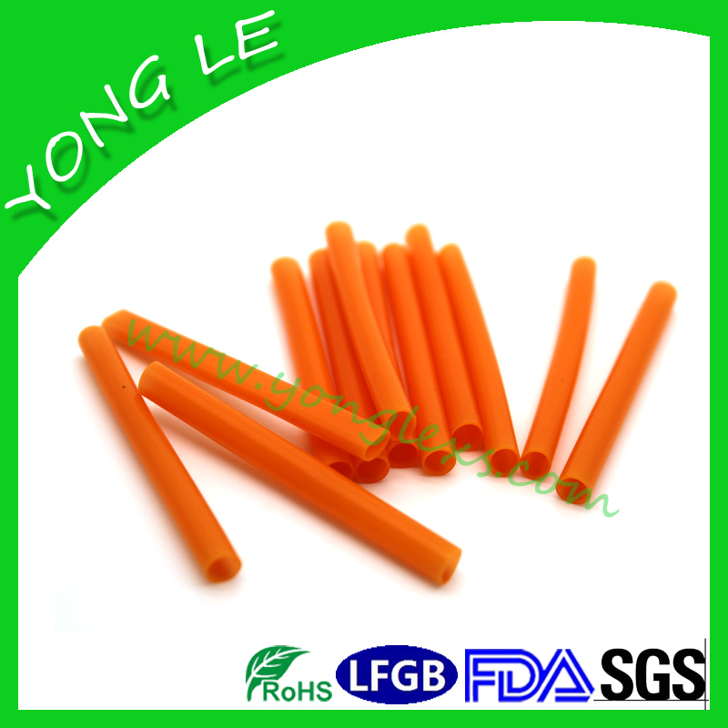 Orange food silicone tube