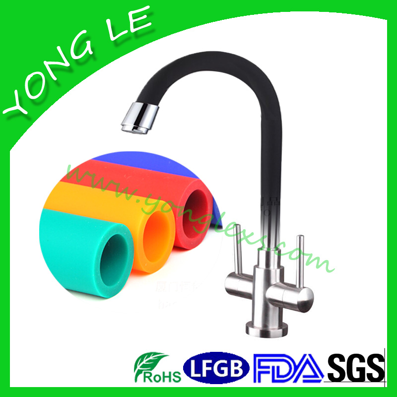 Flexible silicone hose for faucet