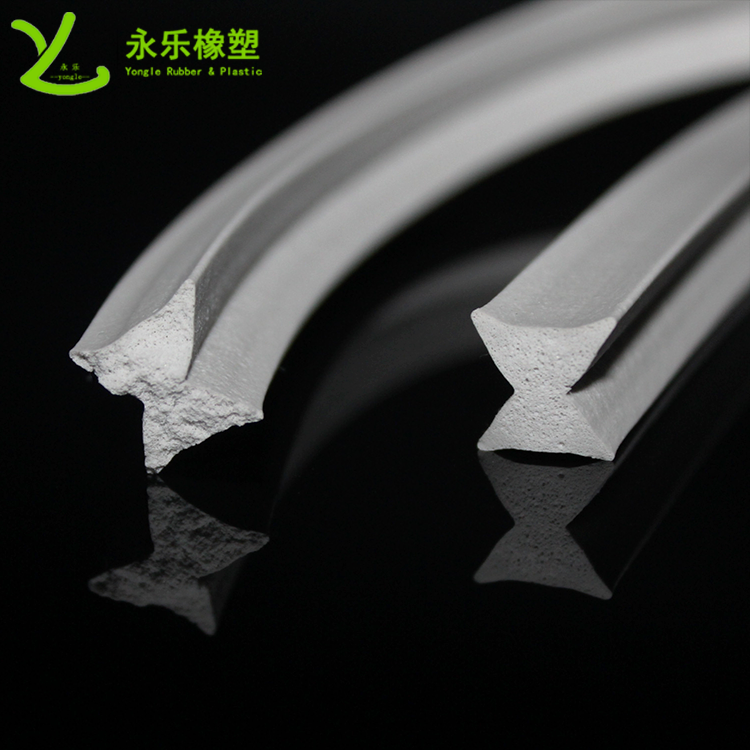 X-shaped silicone foam rubber strip
