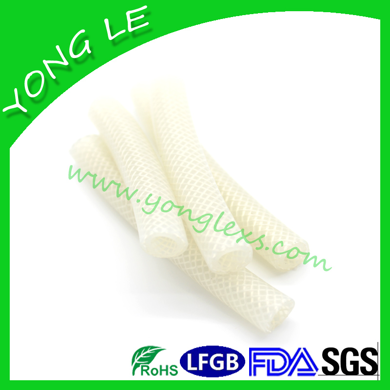 Transparent silicone sand woven tube